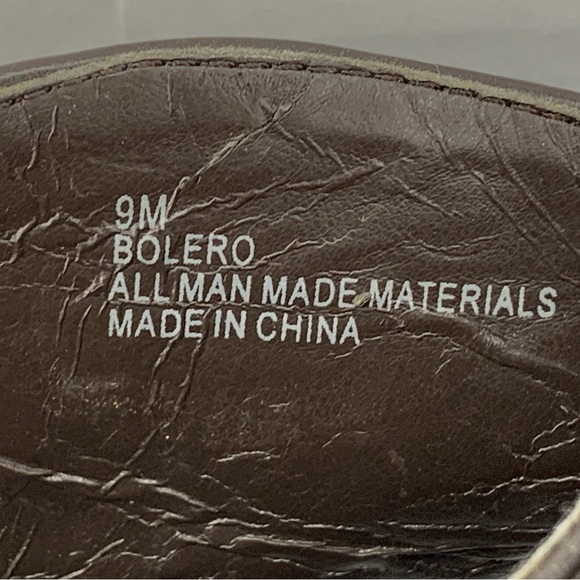 STUDIO WORKS BOLERO - BLACK SIDE BUCKLE HIGH HEEL ZIP-UP ANKLE BOOTS SIZE 9M 9M - Picture 6 of 7